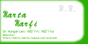 marta marfi business card